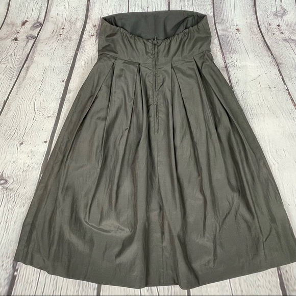 GAP women's NWT silk blend strapless dress slate grey floral applique size 2 - Picture 11 of 15